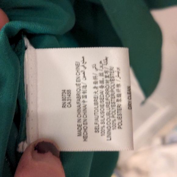 BCBG green silk dress - Picture 3 of 4